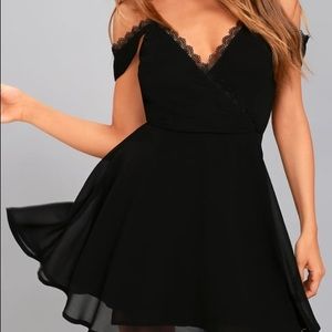 Black off the shoulder dress